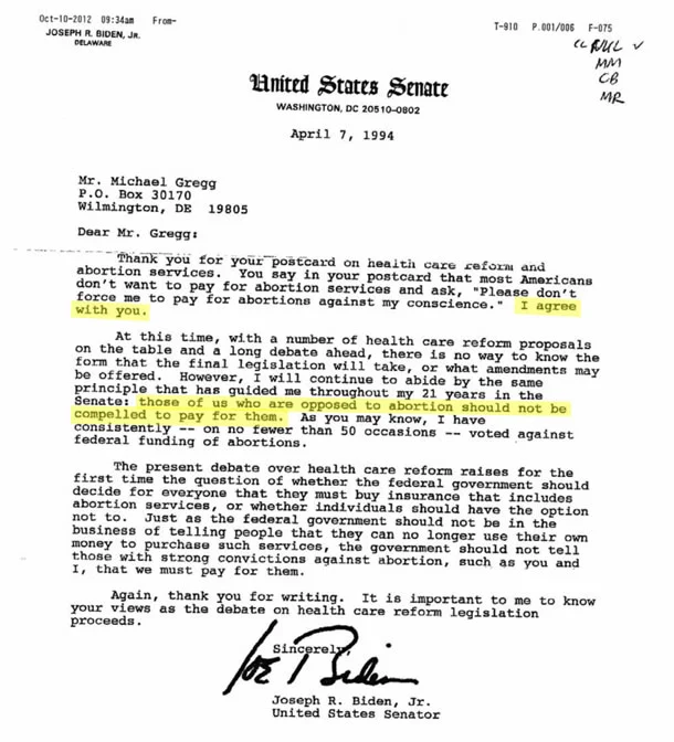 Bipartisan Support for the Hyde Amendment