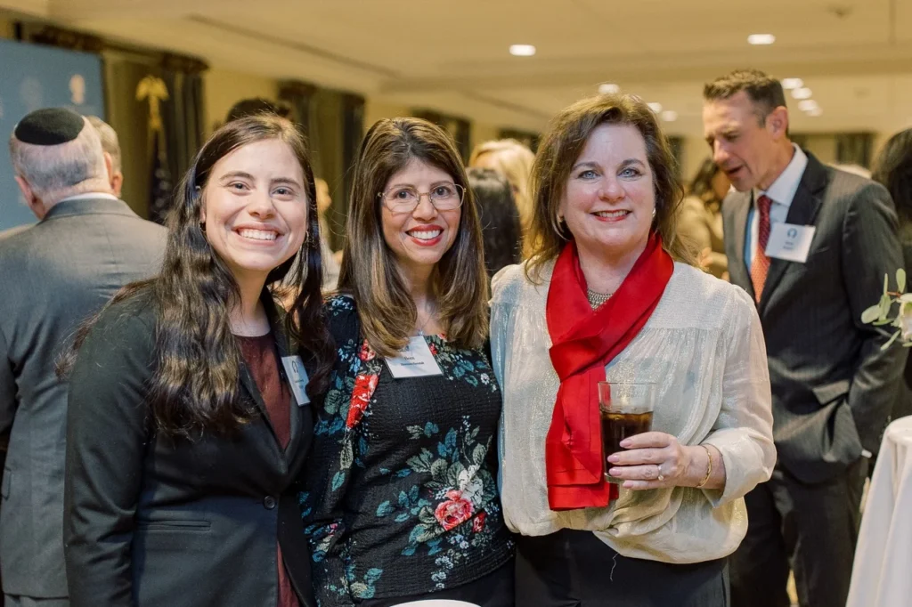 Marjorie with supporters at New Member Reception, January 2025